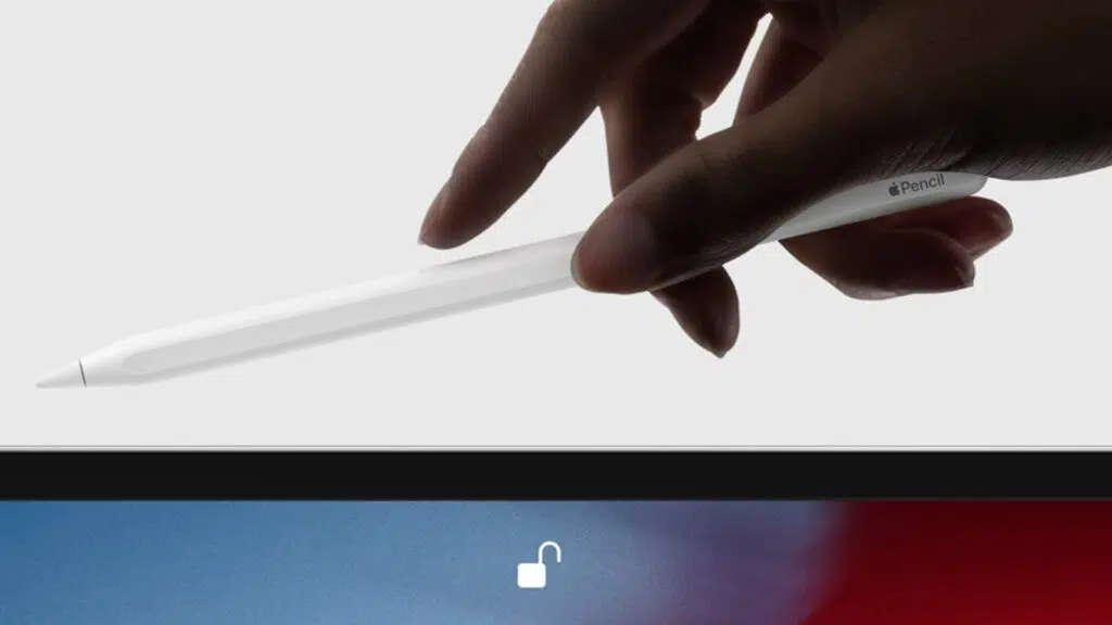 Das Ipad Pro 2020 wird in Brasilien mit Verbesserungen zur Produktivität in den Handel gebracht Ipad pro 2020 und Apple Pencil über dem Bildschirm