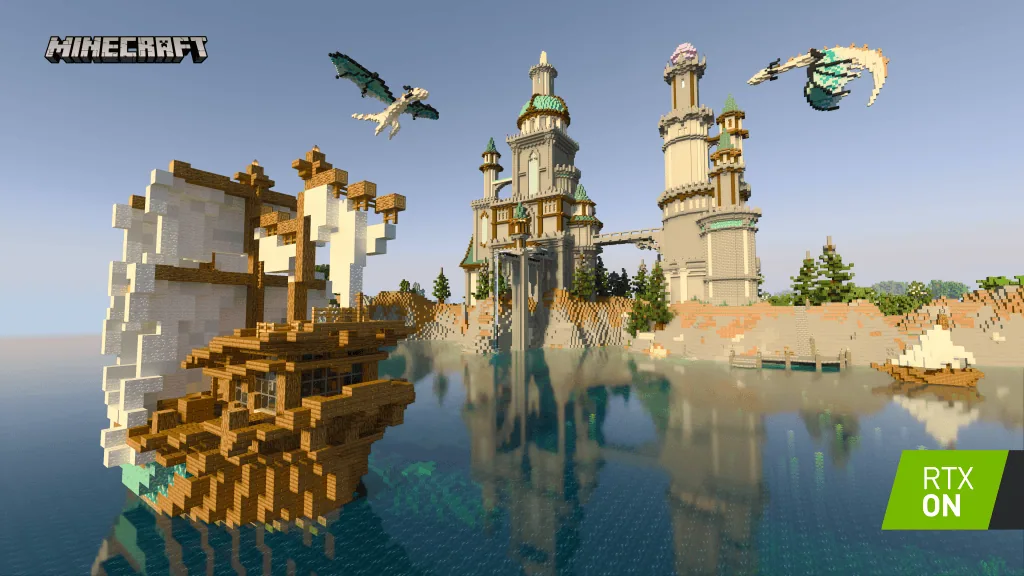 Com rtx, minecraft alcança níveis espetaculares de beleza com luzes realistas Minecraft com rtx