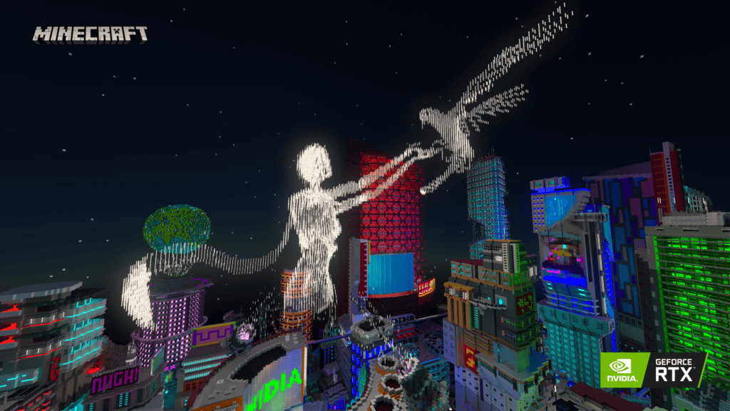 Com rtx, minecraft alcança níveis espetaculares de beleza com luzes realistas Minecraft com rtx