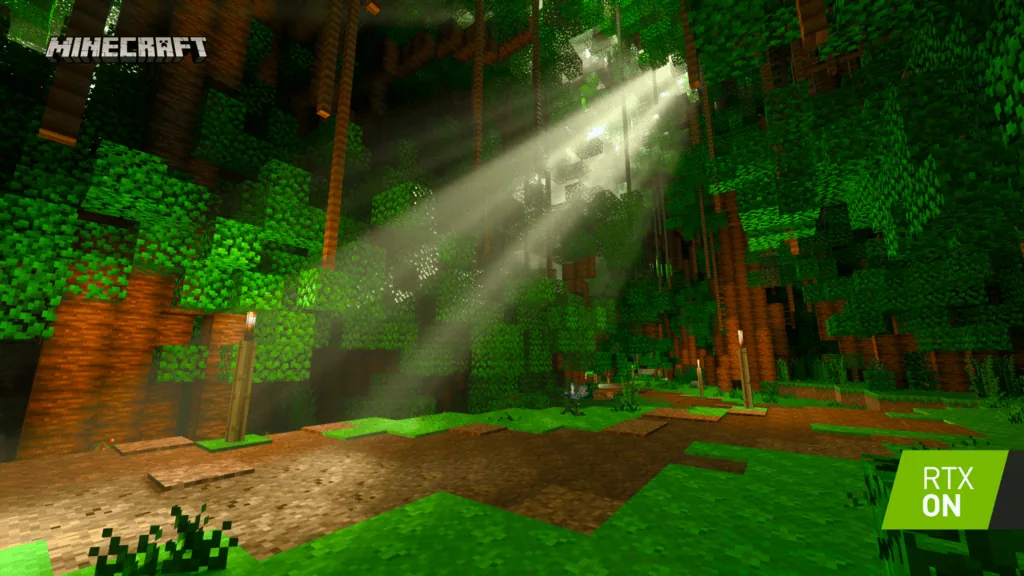 Com rtx, minecraft alcança níveis espetaculares de beleza com luzes realistas Minecraft com rtx