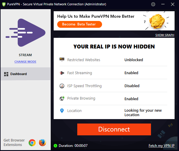 Haal het meeste uit uw online games met purevpn purevpn services-scherm