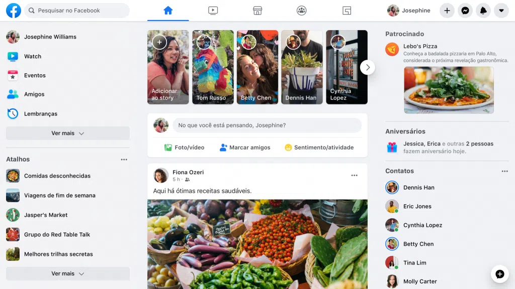 Facebook libera novo visual mais veloz e com modo noturno para todos os usuários Nova página do facebook web
