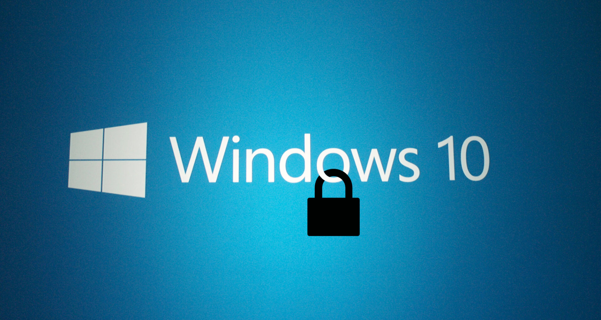Logo do window 10 com foco em segurança
