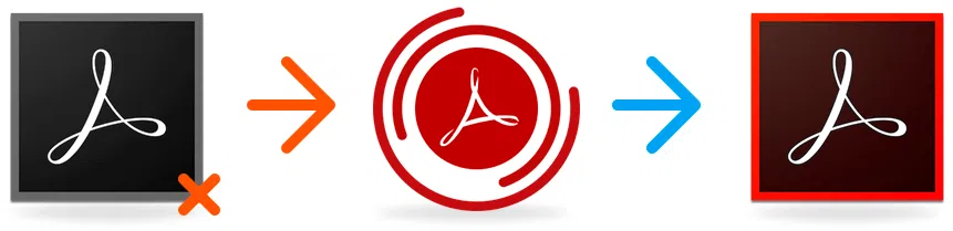 Conheça três formas de recuperar um arquivo pdf danificado Adobe reader, logotipos de softwares para recuperação (recovery toolbox e acrobat reader)