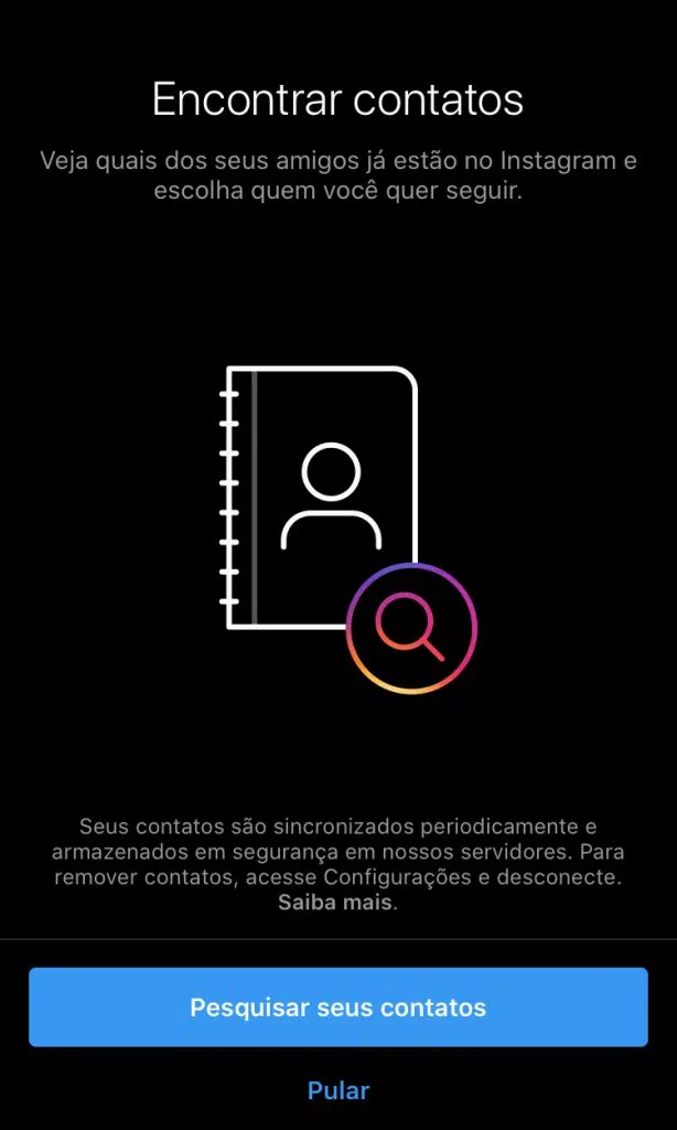 Como criar e adicionar uma segunda conta do instagram no smartphone Encontre amigos na rede social