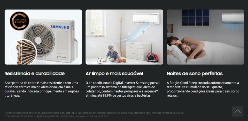 Il nuovo sito Web di Samsung ti insegna come scegliere il tuo condizionatore d'aria Caratteristiche e tecnologie del climatizzatore Samsung