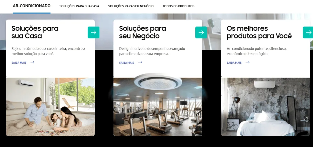 Il nuovo sito Web di Samsung ti insegna come scegliere il tuo condizionatore d'aria piattaforma di aria condizionata samsung