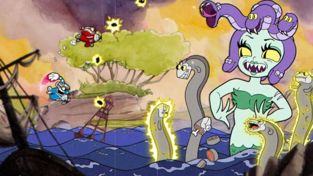 Os melhores jogos de videogame para crianças de todas as idades Um dos chefes de cuphead.