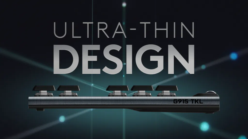 Conheça o novo logitech g915 tkl, teclado mecânico sem fio com design compacto e ultrafino Design ultrafino do novo logitech g915 tkl