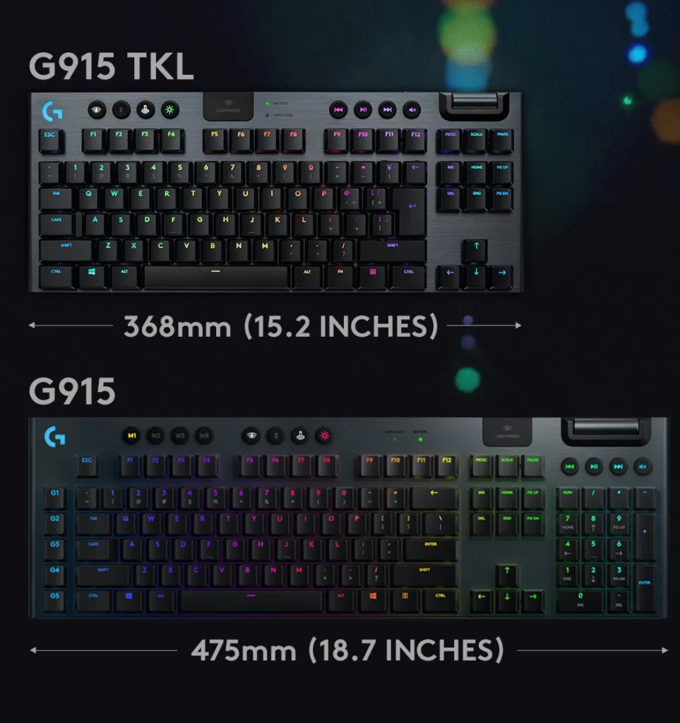 Conheça o novo logitech g915 tkl, teclado mecânico sem fio com design compacto e ultrafino Logitech g915 tkl e logitech g915
