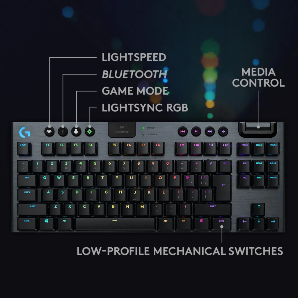 Conheça o novo logitech g915 tkl, teclado mecânico sem fio com design compacto e ultrafino Design do novo logitech g915 tkl