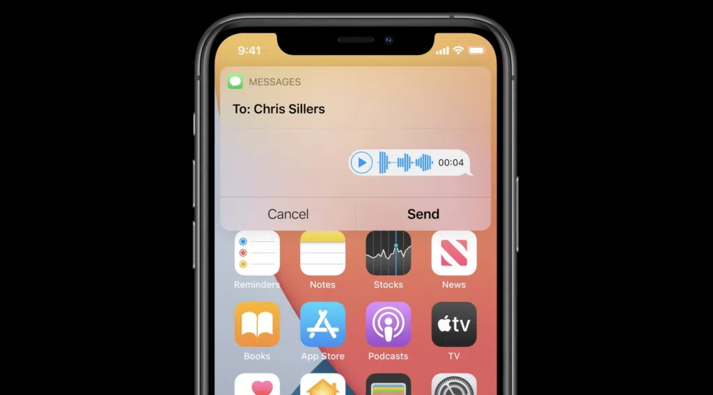 Apple apresenta ios 14 com widgets na tela inicial e nova interface Siri gravando audio no ios 14