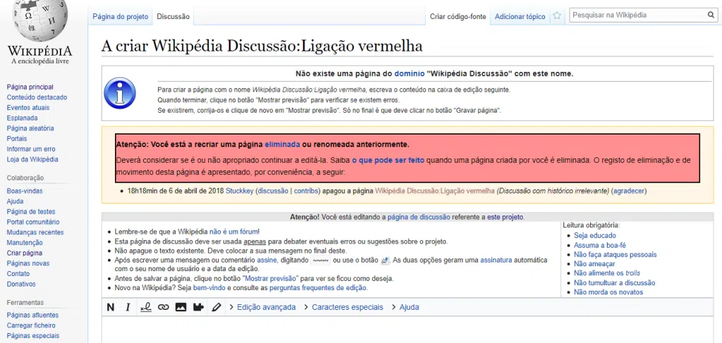 Como criar um artigo e escrever para a wikipedia Página da wikipedia para edição