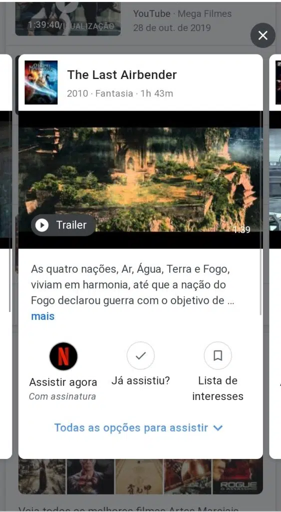 Google agora dá sugestões de filmes e séries para você assistir Google sugestão