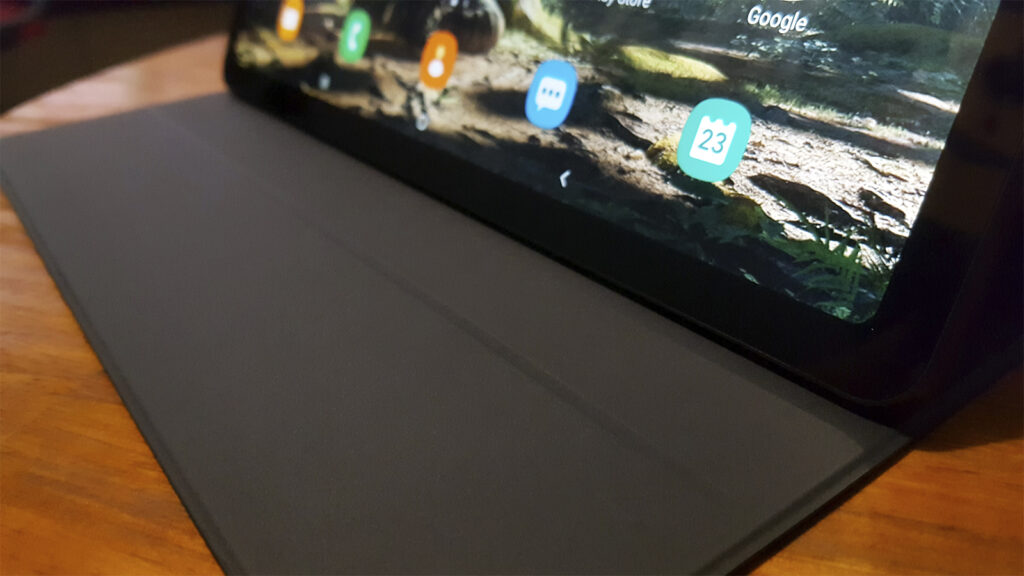 Samsung tab s6 lite e suas tiras metálicas da capa