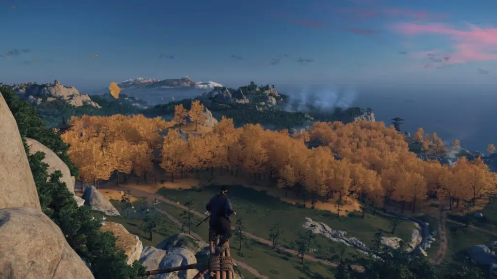 Review: ghost of tsushima, o incrível último jogo exclusivo do playstation 4 Vista alta de parte da ilha de tsushima.