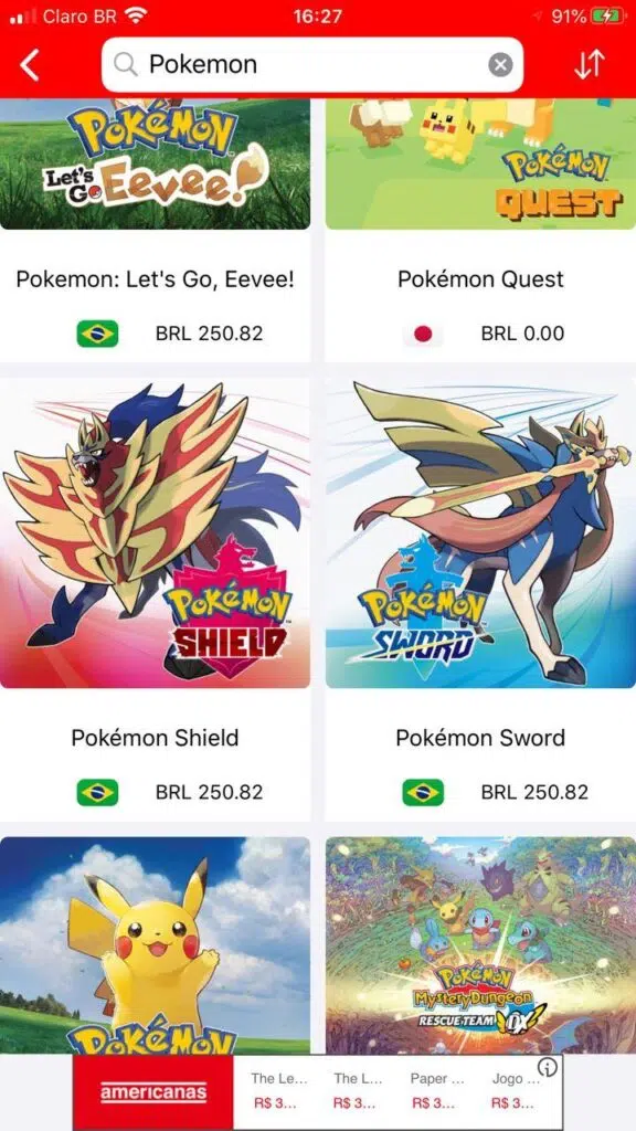 Nintendo switch: dicas para economizar com os jogos Captura de tela do gameshopper no iphone.