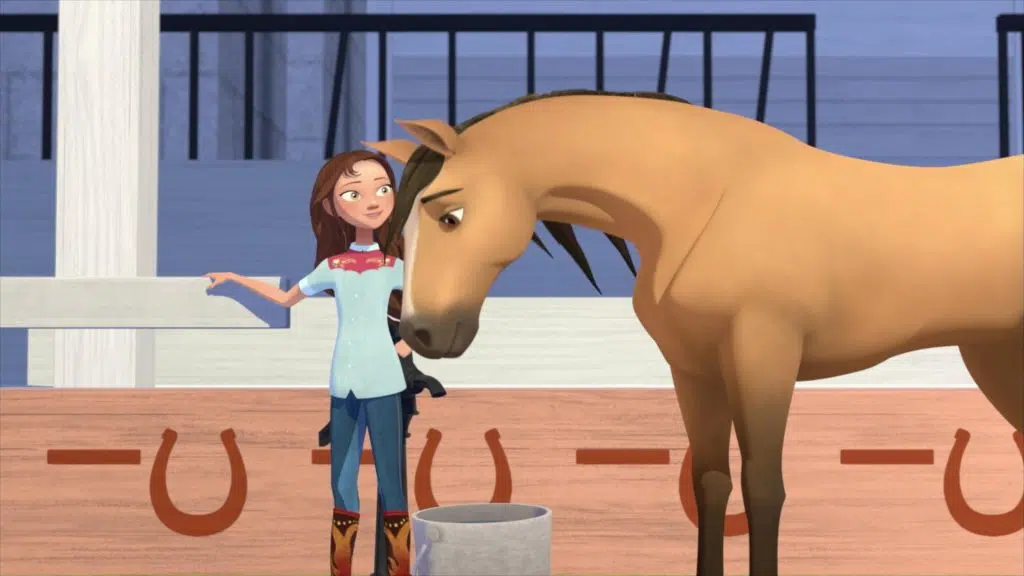 Novidades netflix em setembro: o diabo de cada dia, enola holmes e muito mais Cena da animação 'spirit - cavalgando livre: academia de equitação'