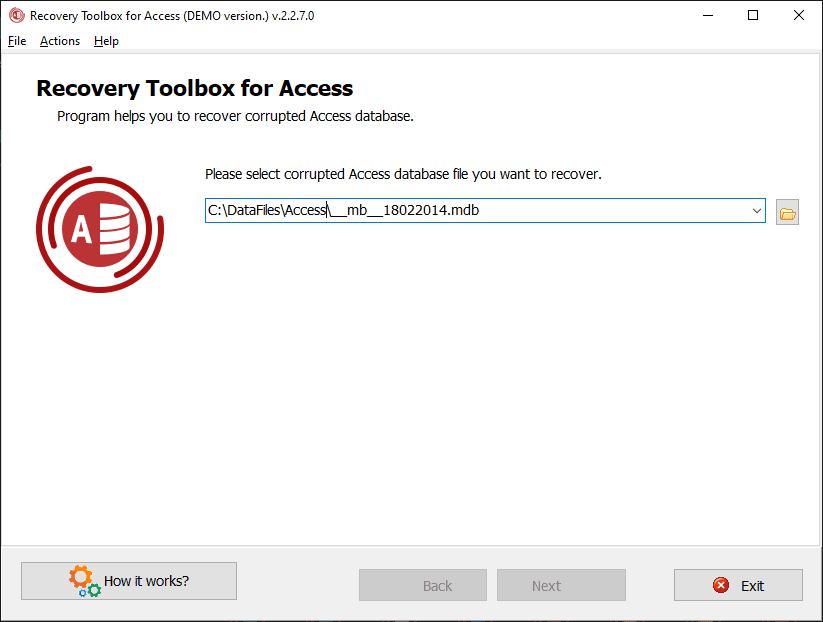 Tutorial: aprenda a recuperar uma base de dados no microsoft access Recovery toolbox for access abrir arquivo