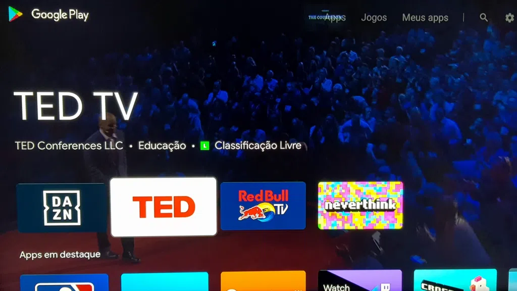 Review: izy play, a tv box da intelbras com google assistente integrado Tela inicial do google play store quando feito o uso do izy play