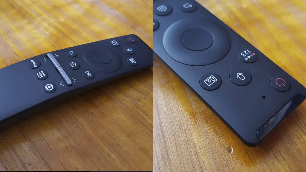 Review: samsung q80t qled 4k, a smart tv preparada para a futura geração de consoles Q80t controle remoto