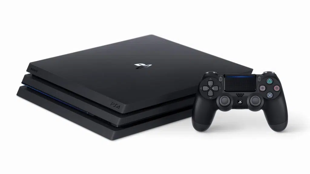 Ps4 x ps5: konsollar arasındaki farklar nelerdir PS4 pro ve dualshock 4'ün görüntüsü.