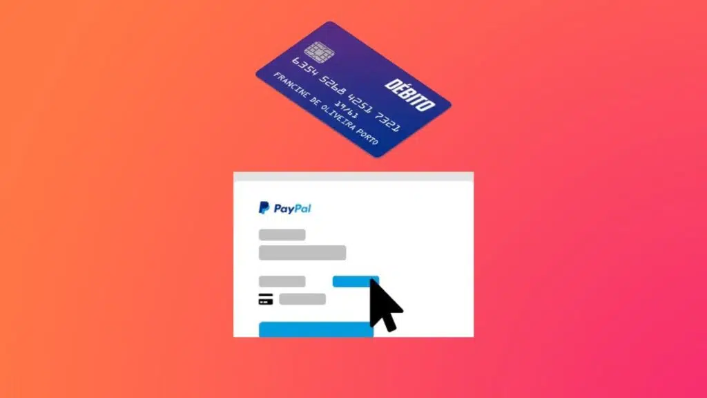 온라인 구매를 위해 Paypal 직불 카드가 브라질에 도착합니다. 페이팔 인출을 보여주는 이미지