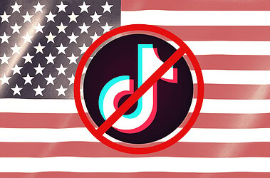 Ilustração que mostra que tiktok e wechat estão banidos dos eua