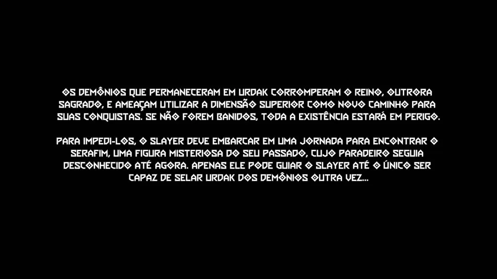 Review: the ancient gods: parte um leva ação e dificuldade extremas a doom eternal Imagem com o texto que explica a história de the ancient gods: parte um.