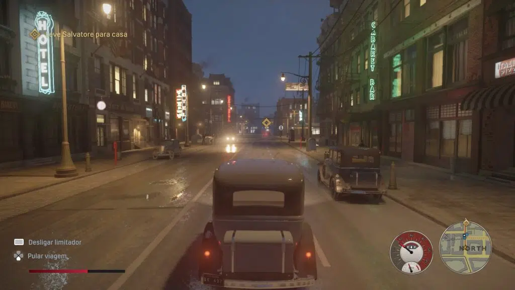 Review: mafia: definitive edition, nova roupagem para um jogo antigo Ótimos efeitos de luz no cenário noturno.