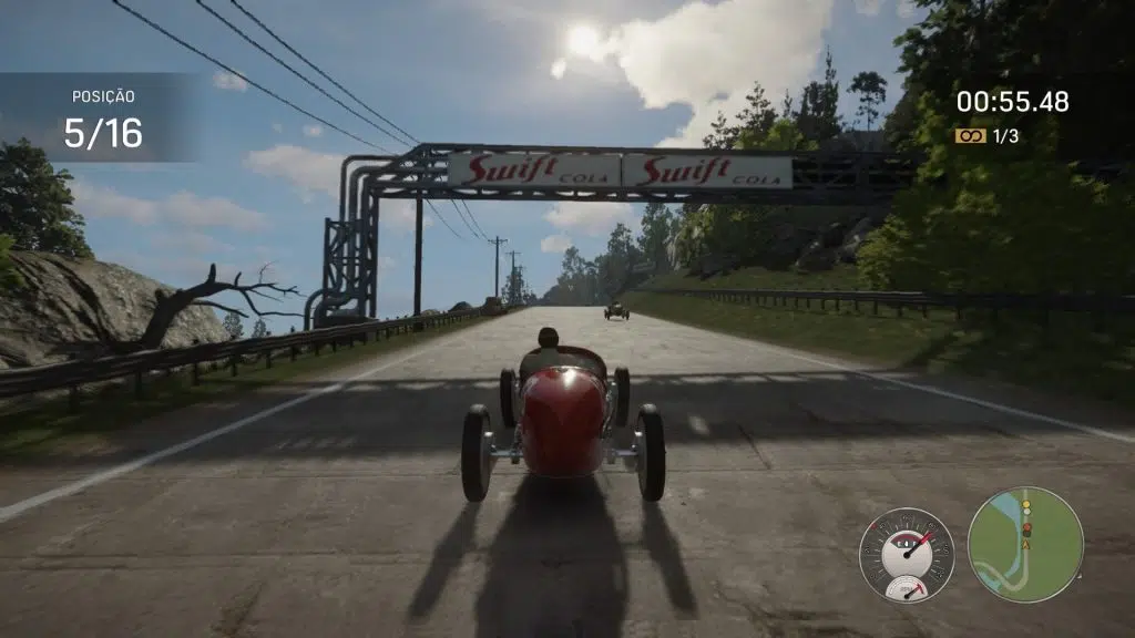 Review: mafia: definitive edition, nova roupagem para um jogo antigo Tommy disputa em um carro de corrida.