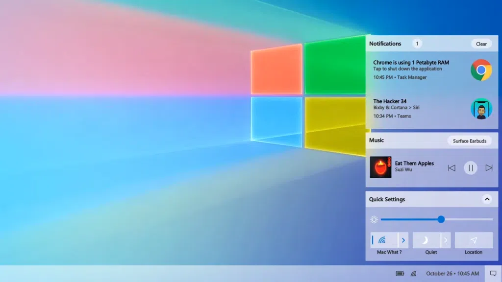 Windows 10 2021 é tudo que esperamos para a nova versão do sistema operacional Imagem da central de ações no windows 10 2021