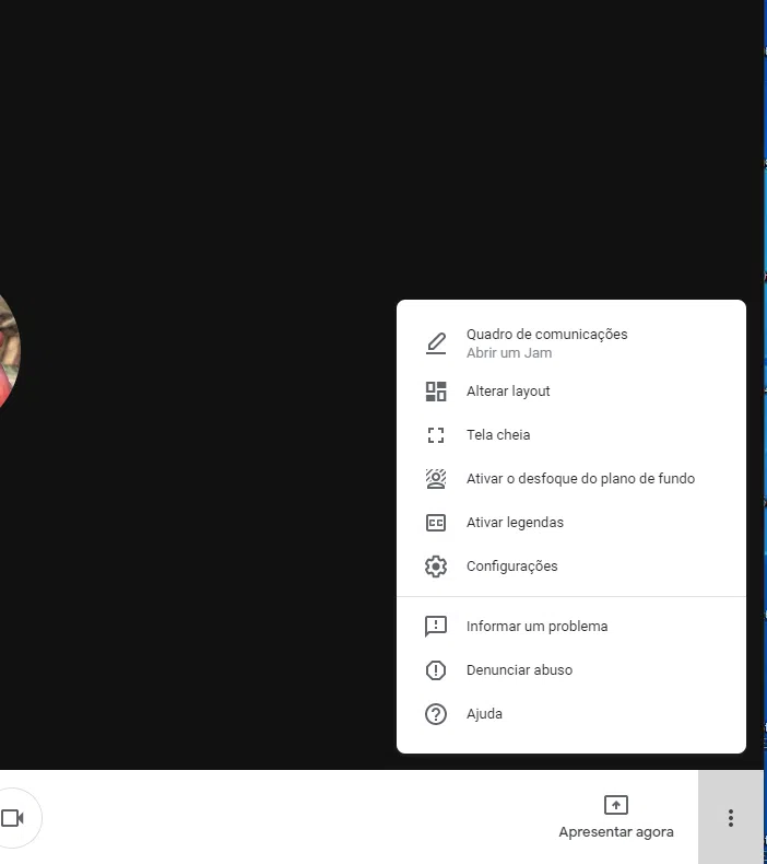 Como desfocar o fundo no google meet durante videochamadas Desfocar o fundo no google meet ativar desfoque