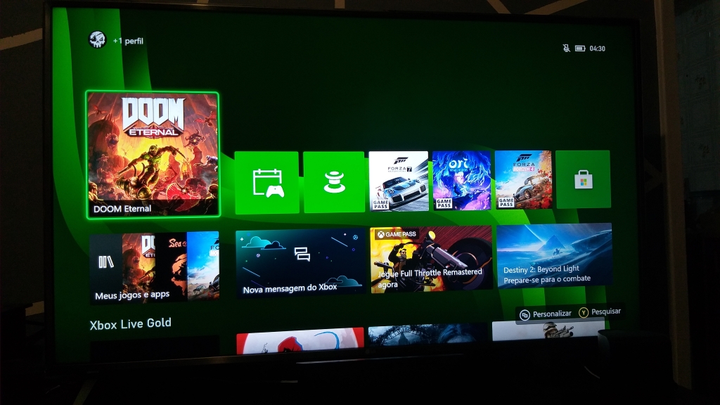 Xbox series x interface