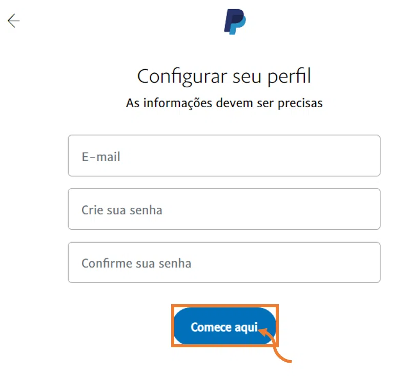 Como usar o paypal no brasil Tela para configurar o perfil e usar o paypal.