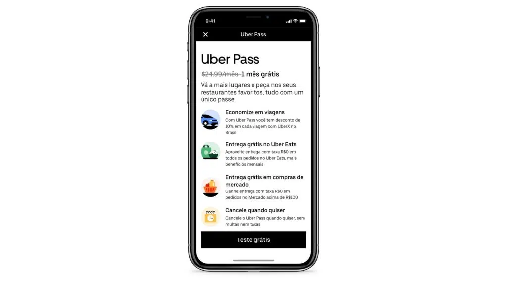 6 dicas que vão deixar seu uber mais barato Imagem do uber pass, que deixa uber mais barato