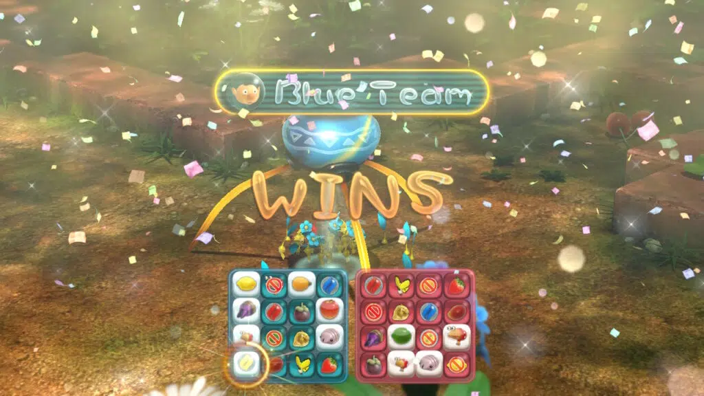Review: pikmin 3 deluxe, um jogo estrategicamente divertido Imagem de vitória no bingo battle.