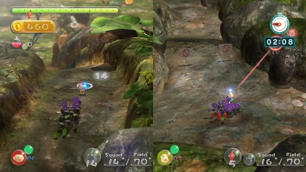 Review: pikmin 3 deluxe, um jogo estrategicamente divertido Desafio das missões de olimar e louie.