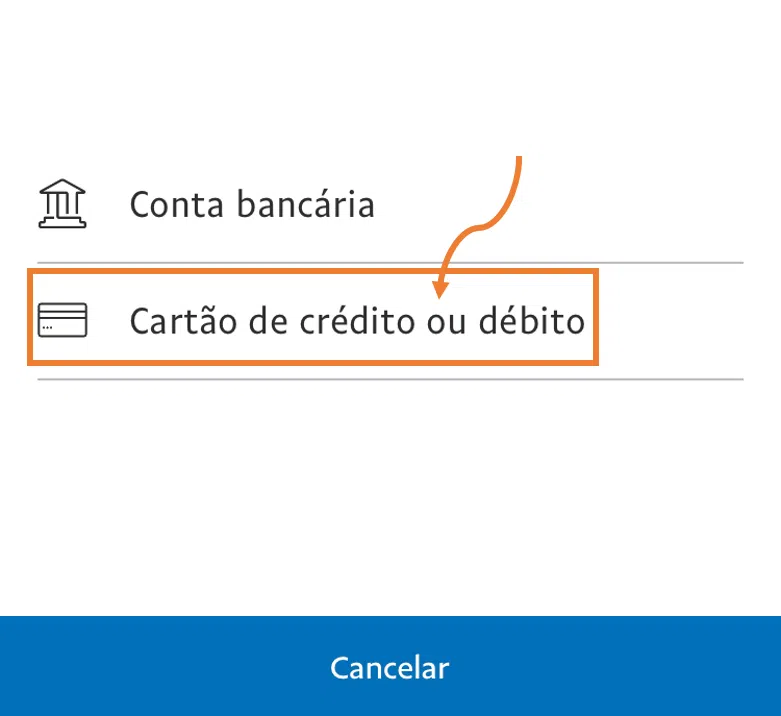 Como usar o paypal no brasil Tela para confirmar inclusão de dados de cartões.