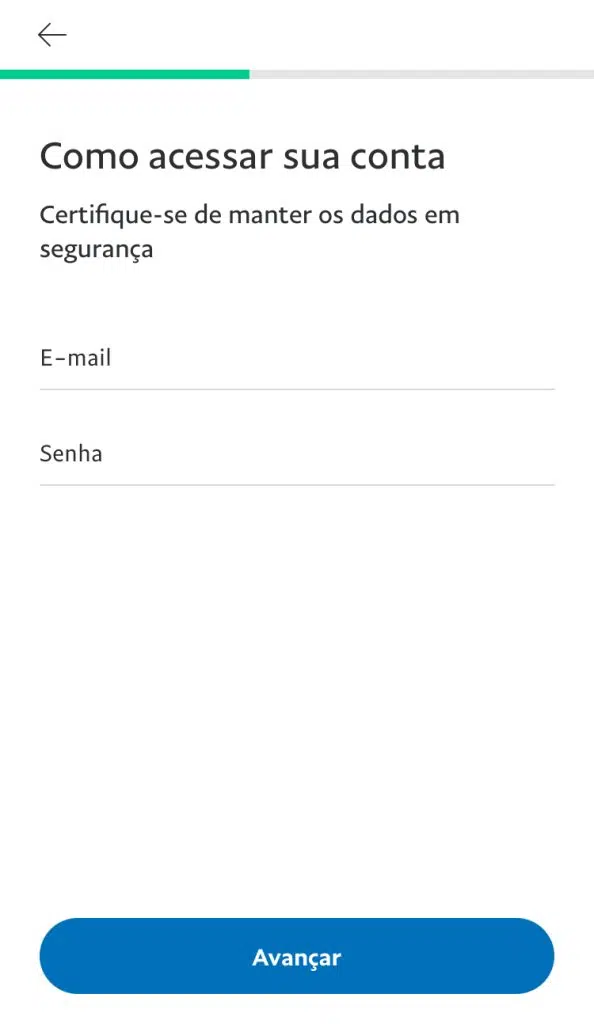 Como usar o paypal no brasil Tela para preencher com e-mail e senha