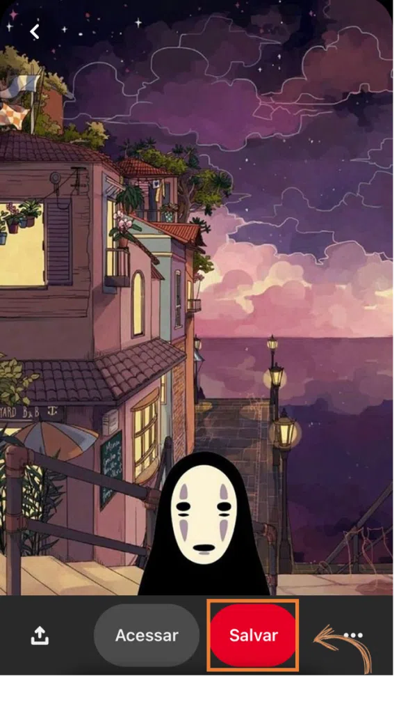 Como usar o pinterest, o guia completo Tela indicando como salvar um pin em uma pasta