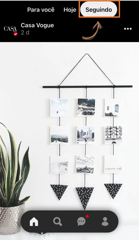 Como usar o pinterest, o guia completo Tela do feed seguindo para novidades de perfis que você segue