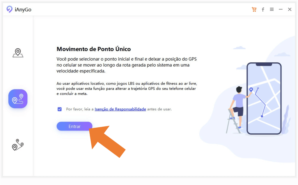Como mudar a localização do iphone para jogar pokémon go sem instalar nada nele Passo 2, agora, clique em entrar