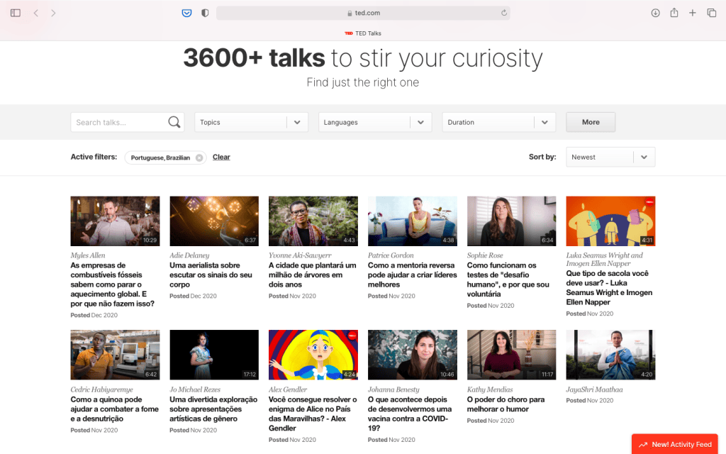 Le migliori alternative a YouTube per uscire dalla tua bolla Home page di ted talks, una delle alternative a youtube