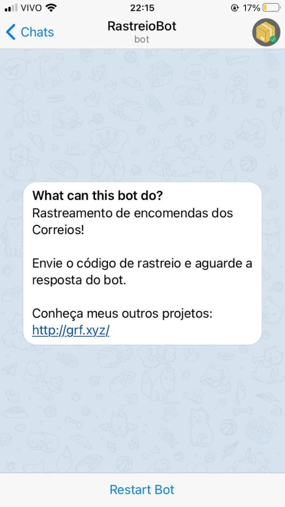 Como rastrear encomendas via telegram Como rastrear encomendas via telegram. No tutorial de hoje, vamos aprender como rastrear encomendas via telegram. O procedimento é muito simples e não há necessidade de instalar um novo app