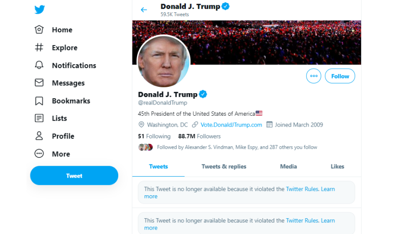 Trump é bloqueado no twitter