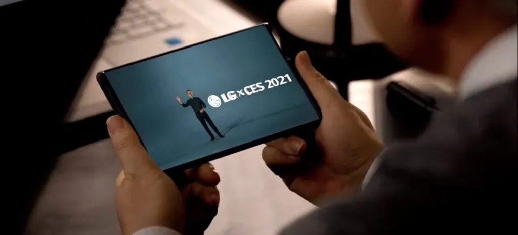 Celular enrolável da lg aparece em teaser na ces 2021 .