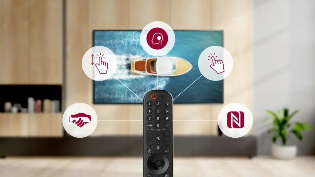 Il nuovo webos di LG supporta il controllo NFC e il nuovo look sulle smart TV Telecomando magico con nfc per i nuovi lg webos