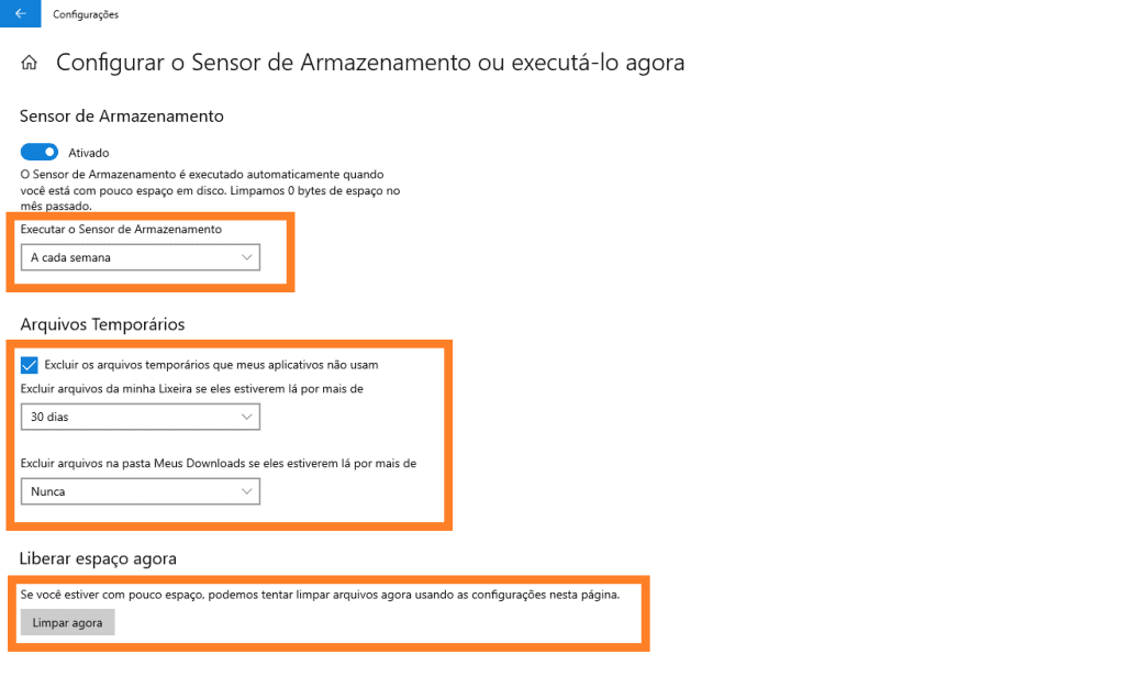 Deixe o windows 10 mais rápido usando esses 21 truques Liberando espaço