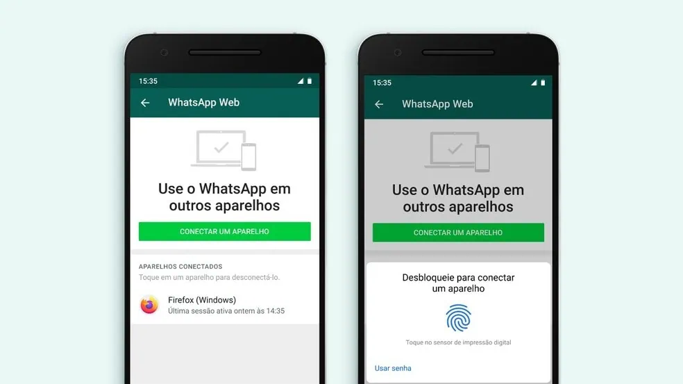 Biometría en whatsapp web